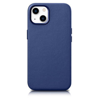 Dėklas iCarer Leather cover for iPhone 14 Plus Mėlynas (compatible with MagSafe)