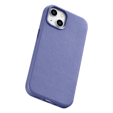 Dėklas iCarer Leather Cover for iPhone 14 Plus Šviesiai violetinis (MagSafe Compatible) 11