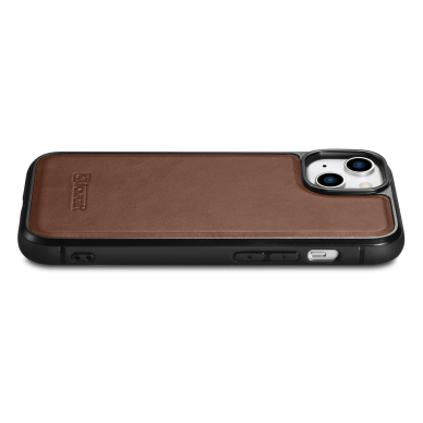 Dėklas iCarer Leather Oil Wax Genuine Leather Case for iPhone 14 Plus (MagSafe Compatible) Rudas (WMI14220719-BN) 5