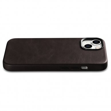 Dėklas iCarer Oil Wax Premium Leather Case iPhone 14 (MagSafe) Rudas (WMI14220701-BN) 10