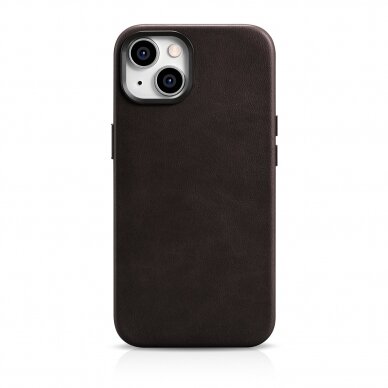 Dėklas iCarer Oil Wax Premium Leather Case iPhone 14 (MagSafe) Rudas (WMI14220701-BN)