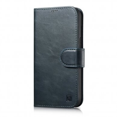 Dėklas iCarer Oil Wax Wallet Case 2in1 Case iPhone 14 Mėlynas (WMI14220721-BU)