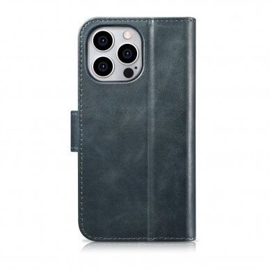 Dėklas iCarer Oil Wax Wallet Case 2in1 Cover iPhone 14 Pro Max Mėlynas (WMI14220724-BU) 13