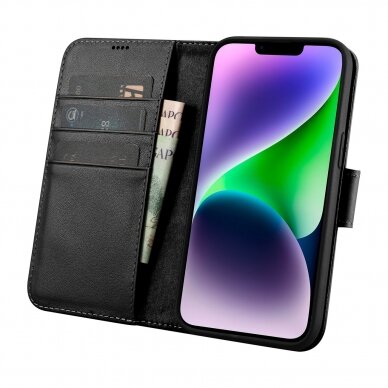 Dėklas iCarer Wallet Case 2in1 Case iPhone 14 Juodas (WMI14220725-BK) 2