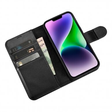 Dėklas iCarer Wallet Case 2in1 Case iPhone 14 Juodas (WMI14220725-BK) 8