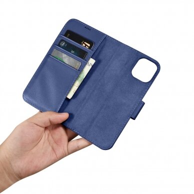 Dėklas iCarer Wallet Case 2in1 Case iPhone 14 Mėlynas (WMI14220725-BU) 13