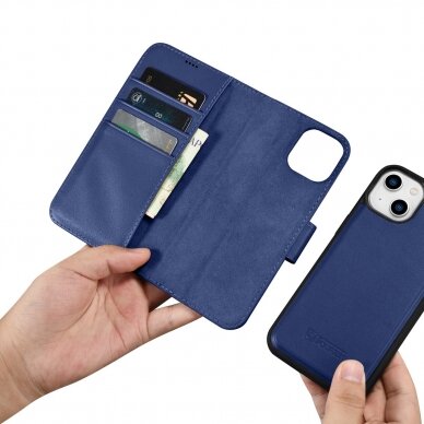 Dėklas iCarer Wallet Case 2in1 Case iPhone 14 Mėlynas (WMI14220725-BU) 15