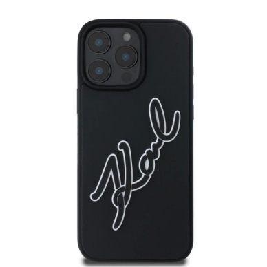 Dėklas Karl Lagerfeld 3D Rubber Bicolor Signature  iPhone 16 Pro Max - Juodas 2