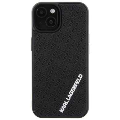 Dėklas Karl Lagerfeld 3D Rubber Multi Logo case for iPhone 15 - Juodas 2