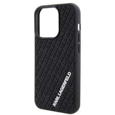 Dėklas Karl Lagerfeld 3D Rubber Multi Logo iPhone 15 Pro - Juodas 5