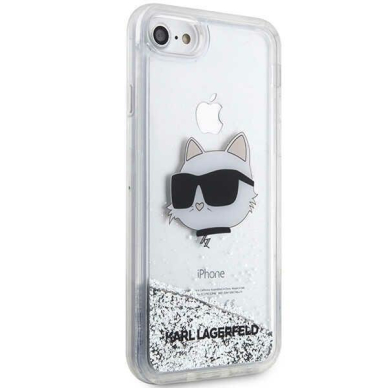 Dėklas Karl Lagerfeld Choupette Head KLHCI8LNHCCS iPhone 7/8/ SE 2020/2022 Sidabrinis 3