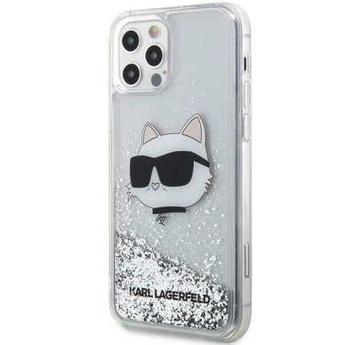 Dėklas Karl Lagerfeld Choupette Head KLHCP12MLNHCCS iPhone 12/ 12 Pro Sidabrinis 1