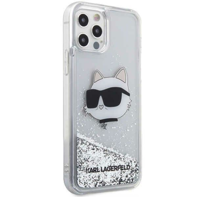 Dėklas Karl Lagerfeld Choupette Head KLHCP12MLNHCCS iPhone 12/ 12 Pro Sidabrinis 3