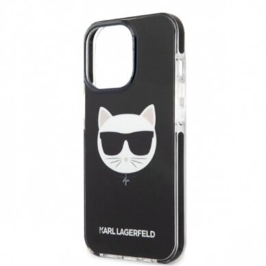 Dėklas Karl Lagerfeld Choupette Head KLHCP13LTPECK iPhone 13 Pro / 13 Juodas 5