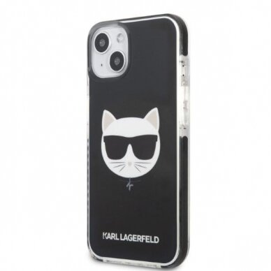 Dėklas Karl Lagerfeld Choupette Head KLHCP13MTPECK iPhone 13 Juodas 1