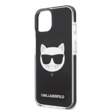 Dėklas Karl Lagerfeld Choupette Head KLHCP13MTPECK iPhone 13 Juodas 5