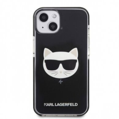 Dėklas Karl Lagerfeld Choupette Head KLHCP13STPECK iPhone 13 mini Juodas 2