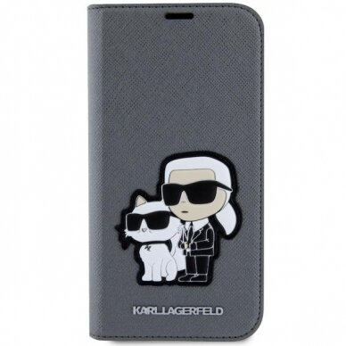 Dėklas Karl Lagerfeld Choupette KLBKP14SSANKCPG iPhone 14 Sidabrinis 2