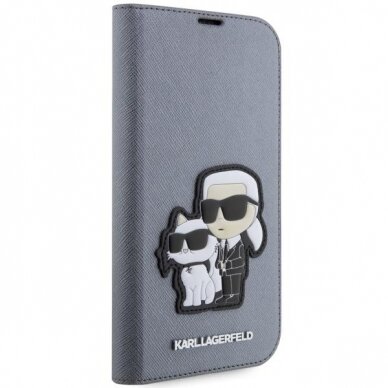 Dėklas Karl Lagerfeld Choupette KLBKP14XSANKCPG iPhone 14 Pro Max Sidabrinis 4