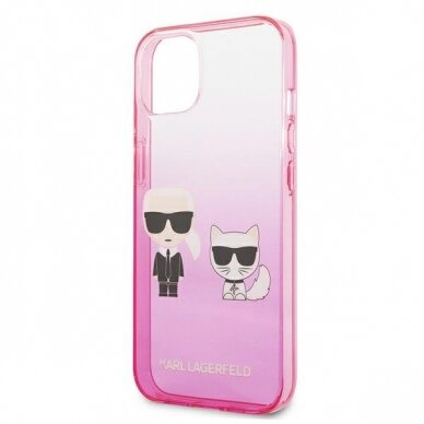 Dėklas Karl Lagerfeld Choupette KLHCP13STGKCP iPhone 13 mini Rožinis 10