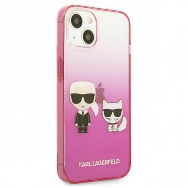 Dėklas Karl Lagerfeld Choupette KLHCP13STGKCP iPhone 13 mini Rožinis 6