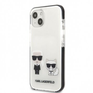 Dėklas Karl Lagerfeld Choupette KLHCP13STPEKCW iPhone 13 mini Baltas 1