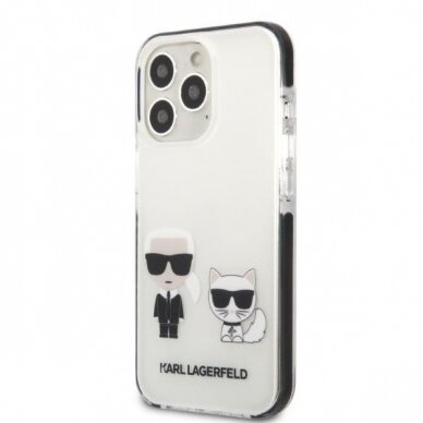 Dėklas Karl Lagerfeld Choupette KLHCP13XTPEKCW iPhone 13 Pro Max Baltas 1