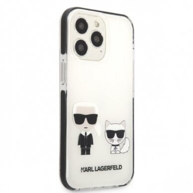 Dėklas Karl Lagerfeld Choupette KLHCP13XTPEKCW iPhone 13 Pro Max Baltas 3