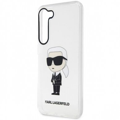 Dėklas Karl Lagerfeld Ikonik KLHCS23MHNIKTCT Samsung Galaxy S23 Plus S916 Permatomas 5