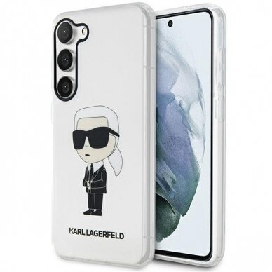 Dėklas Karl Lagerfeld Ikonik KLHCS23MHNIKTCT Samsung Galaxy S23 Plus S916 Permatomas