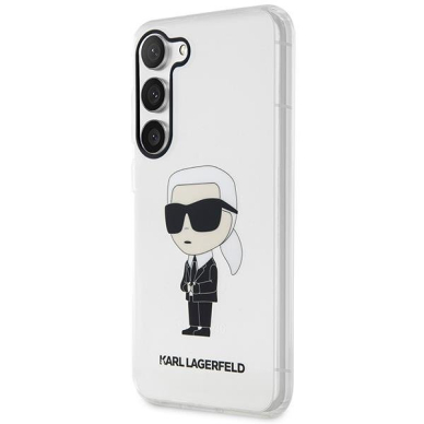 Dėklas Karl Lagerfeld Ikonik KLHCS23SHNIKTCT Samsung Galaxy S23 S911 Permatomas 1