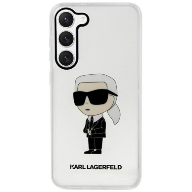 Dėklas Karl Lagerfeld Ikonik KLHCS23SHNIKTCT Samsung Galaxy S23 S911 Permatomas 2