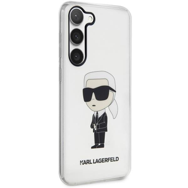 Dėklas Karl Lagerfeld Ikonik KLHCS23SHNIKTCT Samsung Galaxy S23 S911 Permatomas 3