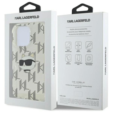 Dėklas Karl Lagerfeld IML Choupette Head Electroplated iPhone 16 Pro  - Skaidrus 7