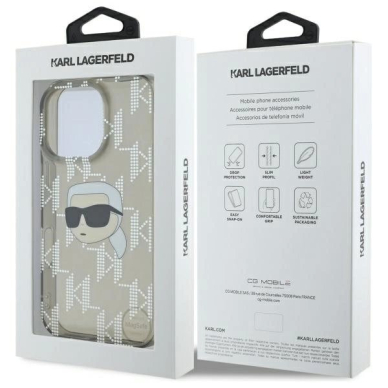 Dėklas Karl Lagerfeld IML Karl Head Electroplated iPhone 16 Pro  - Juodas 7