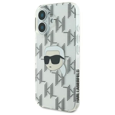 Dėklas Karl Lagerfeld IML Karl Head Electroplated iPhone 16  - Skaidrus 1