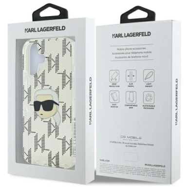 Dėklas Karl Lagerfeld IML Karl Head Electroplated iPhone 16  - Skaidrus 7