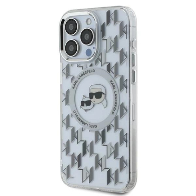 Dėklas Karl Lagerfeld IML Monogram Karl  Choupette Head MagSafe  iPhone 15 Pro Max - Skaidrus 1