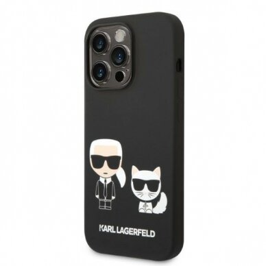 Dėklas Karl Lagerfeld Karl & Choupette Magsafe KLHMP14XSSKCK iPhone 14 Pro Max Juodas 1