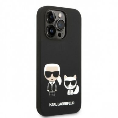 Dėklas Karl Lagerfeld Karl & Choupette Magsafe KLHMP14XSSKCK iPhone 14 Pro Max Juodas 3