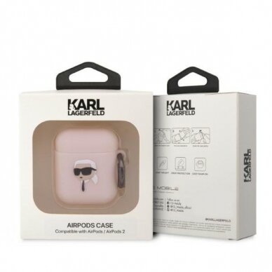 Dėklas Karl Lagerfeld KLA2RUNIKP AirPods 1/2 Rožinis 2