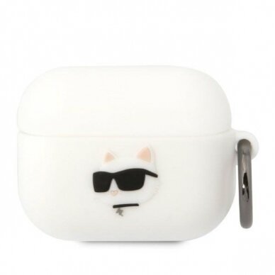 Dėklas Karl Lagerfeld KLAPRUNCHH AirPods Pro Baltas