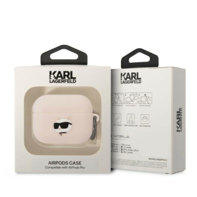 Dėklas Karl Lagerfeld KLAPRUNCHP AirPods Pro Rožinis 2