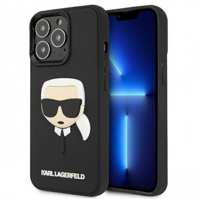 Dėklas Karl Lagerfeld KLHCP13LKH3DBK iPhone 13 Pro / 13 Juodas