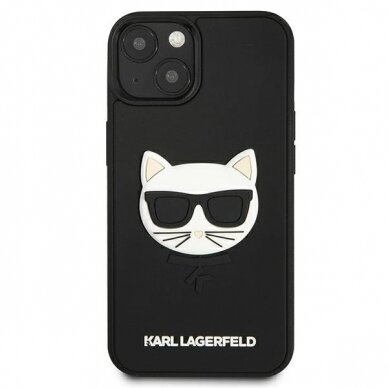 Dėklas Karl Lagerfeld KLHCP13SCH3DBK 13 mini 5,4" Juodas 3D Rubber Choupette 2