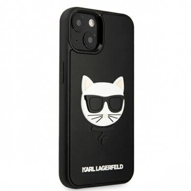 Dėklas Karl Lagerfeld KLHCP13SCH3DBK 13 mini 5,4" Juodas 3D Rubber Choupette 3