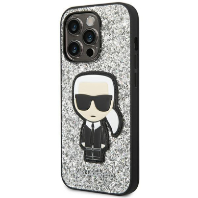 Dėklas Karl Lagerfeld KLHCP14XGFKPG iPhone 14 Pro Max Sidabrinis 1