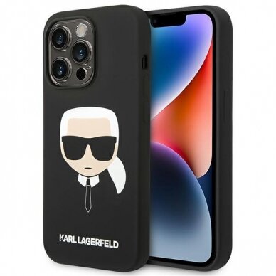 Dėklas Karl Lagerfeld KLHCP14XSLKHBK iPhone 14 Pro Max Juodas