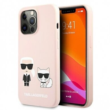 Dėklas Karl Lagerfeld KLHMP13LSSKCI iPhone 13 Pro / 13 Magsafe Rožinis 1