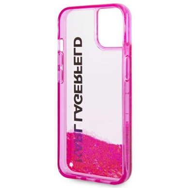 Dėklas Karl Lagerfeld Liquid Glitter Elong KLHCP14MLCKVF iPhone 14 Plus Rožinis 6